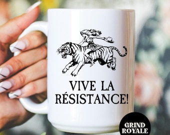 Vive Le Resistance フェミニストマグ、フェミニストマグ、女性向けマグカップ、家父長制を打ち砕け、反ギフト、リベラルフェミニスト活動家マグカップ