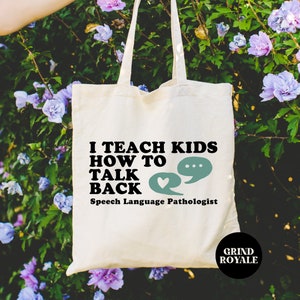 Speech Therapy Tote Bag, Slp Tote Bag, Speech Language Pathologist Gift, SLP Gifts, Speech Pathology Tote, SLPA Tote Bag, Speech Pathologist
