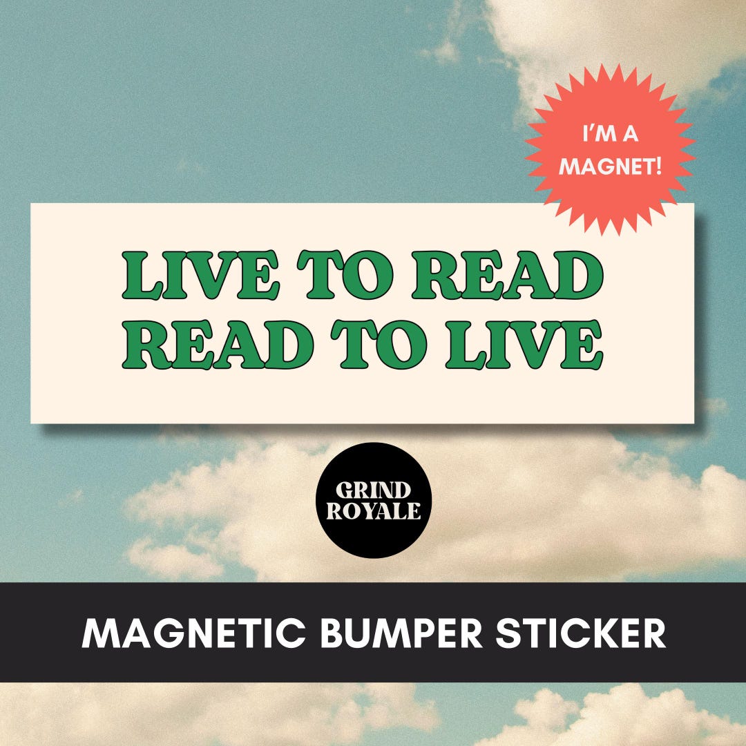 Reader Bumper Sticker, Funny Car Magnet, Bumper Sticker, Gifts for ...