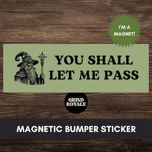 Funny Wizard Bumper Car Magnet, Car Magnet Funny, Funny Bumper Sticker,Bumper Sticker,Unhinged Stickers, Weirdcore, Let Me Merge Sticker