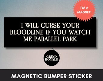 Dark Humor Bumper Car Magnet, Car Magnet Funny, Funny Bumper Sticker,Bumper Sticker,Unhinged Stickers, Anxiety Sticker, Gen Z Stickers