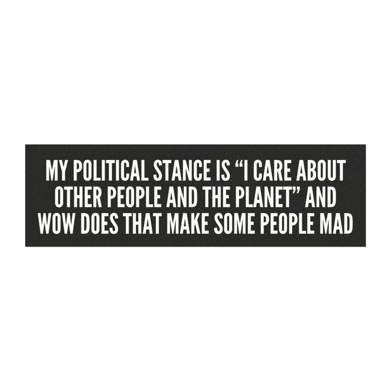 Liberal Bumper Magnet, Social Justice Bumper Sticker, Funny Bumper Sticker,Political Bumper Sticker, FDT Sticker, Anti MAGA, Leftist image 2