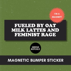Feminist Bumper Car Magnet, Car Sticker Funny, Car Bumper Sticker, Bumper Sticker, Unhinged Stickers, Feminist Gift, Political Sticker