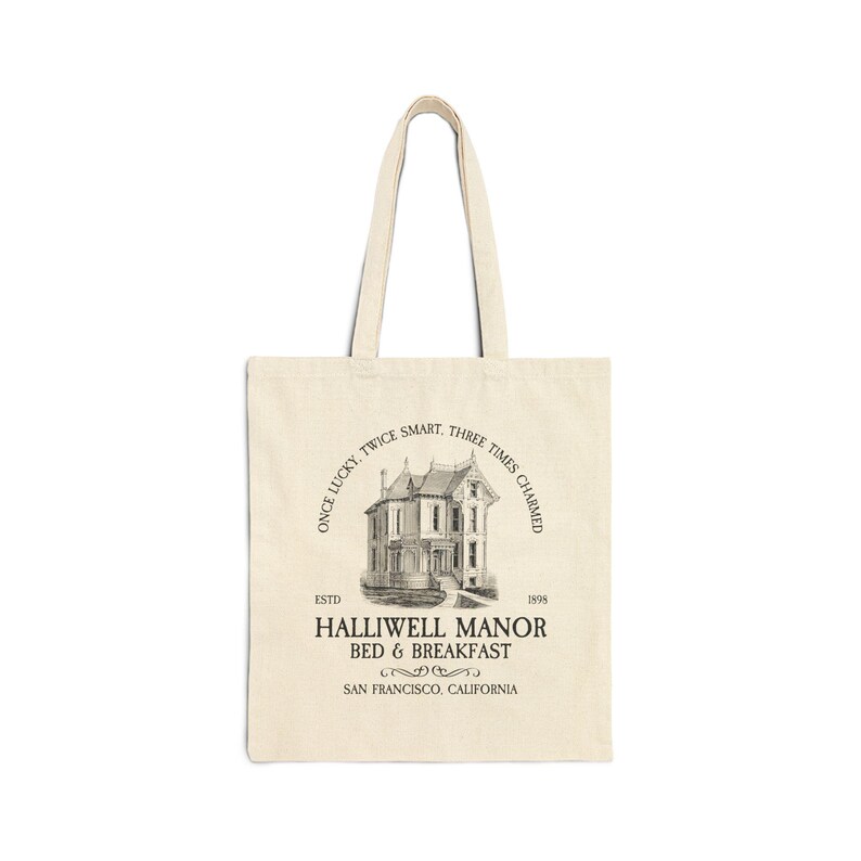 Witchy Charmed Spooky Tote Bag, Horror Tote Bag, Halloween Spooky Tote Bag, School Tote Bag, Horror Lover, Witch Tote Bag, Witchy Gift image 2