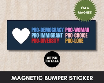 Pro Democracy Wählerischer Auto-Magnet-Autoaufkleber, Progess-Liberaler Autoaufkleber, politischer Autoaufkleber, FDT Aufkleber, linker Aufkleber, Anti MAGA