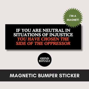 Social Justice Anti MAGA Car Magnet Bumper Sticker, Human Rights Sticker, Political Bumper Sticker, Anti Trump Sticker, Leftist Sticker