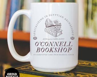 O'Connell Bookshop Coffee Mug, The Mummy 1999, The Mummy Returns, The Mummy Movie, 90s Movies, Movie Lover Gift, Brendan Fraser
