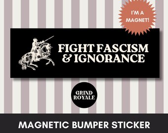 Anti Fascism Bumper Sticker, Anti MAGA  Car Magnet Bumper Sticker, Progressive Liberal, Political Bumper Sticker, Leftist Sticker
