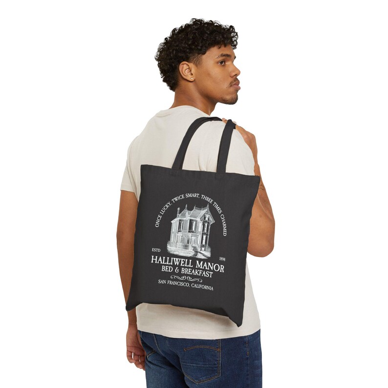 Witchy Charmed Spooky Tote Bag, Horror Tote Bag, Halloween Spooky Tote Bag, School Tote Bag, Horror Lover, Witch Tote Bag, Witchy Gift image 5