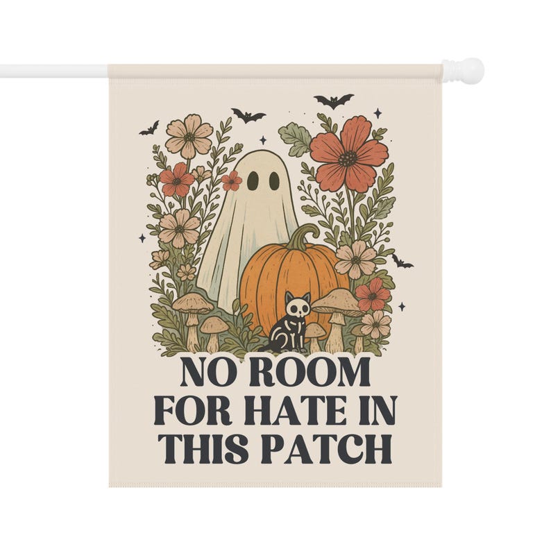 Kindness Fall Ghosts Garden Flag, Fall Garden Flag, Halloween Garden Flag, Fall Yard Flag,Spooky Garden Decor,Fall of the Patriarchy,Liberal image 6