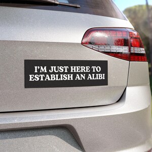 True Crime Lover Bumper Car Magnet, Car Magnet Funny, Funny Bumper Sticker, Unhinged Stickers, True Crime Gift, Murderino, Lawyer Sticker image 4