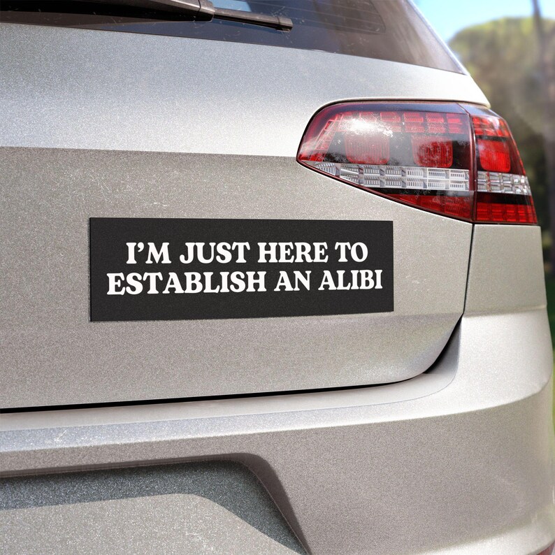 True Crime Lover Bumper Car Magnet, Car Magnet Funny, Funny Bumper Sticker, Unhinged Stickers, True Crime Gift, Murderino, Lawyer Sticker image 4