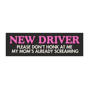 New Driver Funny Car Magnet, Funny Car Magnet, Funny Bumper Sticker, Gifts For New Driver, Teenager Gift, Student Driver Magnet image 2