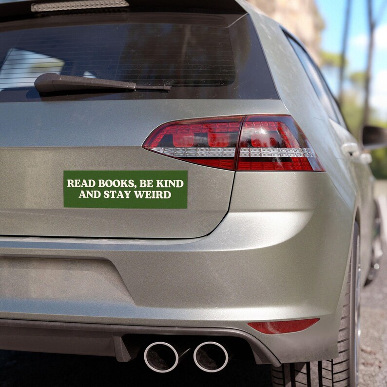 Reader Bumper Sticker, Funny Car Magnet, Bumper Sticker, Gifts For Geeks, Book Sticker, Read Banned Books,Gifts for Readers, Weirdcore image 3