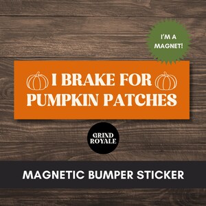 Grappige herfst bumper automagneet, automagneet grappige, grappige bumpersticker, losgeslagen stickers, sticker heks, sticker gothic, sticker pompoen