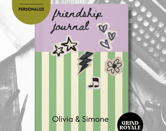 Best Friend Friendship Journal Custom Bestie Gift, Personalized Friendship Journal, Long Distance Friends Journal, Galentines Friend Gift