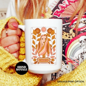 Tasse à café VIERGE rétro, cadeau VIERGE, tasse Vierge, tasse zodiaque, anniversaire Vierge, cadeau zodiaque, cadeau astrologie, cadeau horoscope, zodiaque rétro