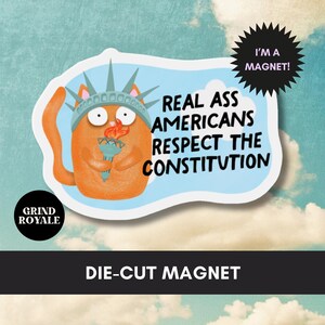 Anti Trump Die Cut Magnet, Anti MAGA Magnet, Anti Trump, Liberal Gift, Gift for Activists, Social Justice Car Magnet, Democrat Gift, FDT