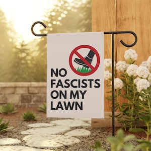 Anti Fascism Garden Flag, Social Activist Flag, Democrat Garden Flag, Liberal Garden Flag, Anti Trump Yard Sign, Anti MAGA Progressive Flag
