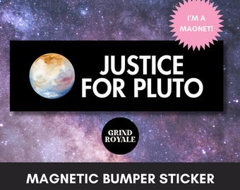Pluto Planet bumpersticker magneet, wetenschapssticker, coole bumpersticker, grappige bumpersticker, astronomie bumpersticker, wetenschapscadeau