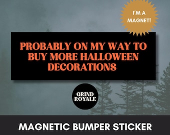 Aimant de voiture Halloween, autocollant pour pare-chocs gothique drôle, autocollant pour pare-chocs drôle, autocollant pour voiture, Stickers décrocheurs, autocollant gothique, amateur d'horreur