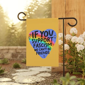 Liberal Garden Flag, Social Activist Flag, Democrat Garden Flag, Anti Fascism Garden Flag, Anti Trump Yard Sign, Anti MAGA Progressive Flag