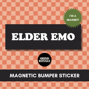 Elder Emo Aufkleber, Autoaufkleber, Elder Emo, Nostalgie, 2000er Jahre Aufkleber, Musik Aufkleber, Autoaufkleber, Auto Aufkleber, Millennial