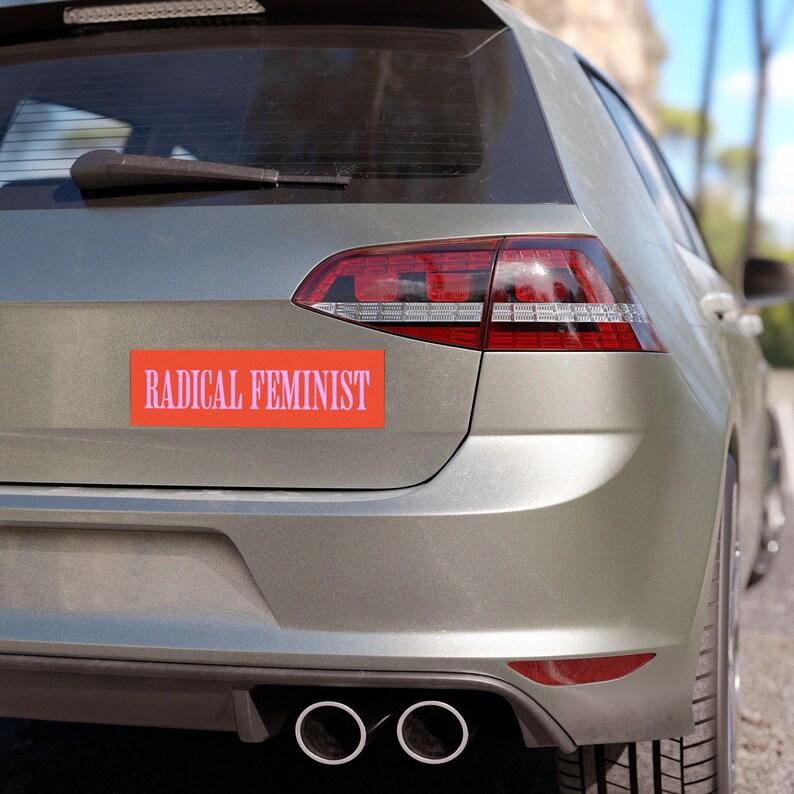 Radical Feminist Bumper Sticker Magnet, Feminist Sticker, Smash the Patriarchy, Cool Bumper Sticker, Funny Bumper Sticker, Political Sticker image 3