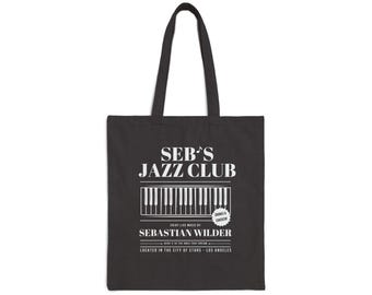 Seb's Jazz Club Tote Bag, La La Land, Jazz Gift, Cute Tote