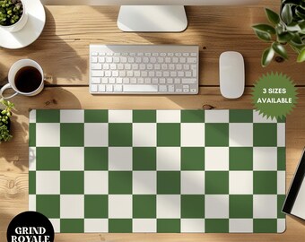 Checkered aesthetic desk pad , computer retro style large mouse pad ,aesthetic desk accessories, office gifts for her cute, Gamer Mat