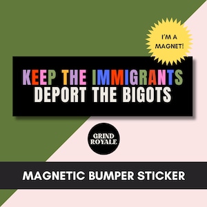 Anti MAGA Trump Car Magnet Bumper Sticker, Progressive Liberal Feminist, Political Bumper Sticker, Anti Trump Sticker, Leftist Sticker