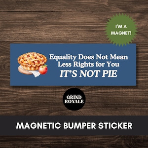 Equal Rights Car Magnet Bumper Sticker, Progressive Liberal Feminist, Political Bumper Sticker,Anti Trump Sticker, Leftist Sticker