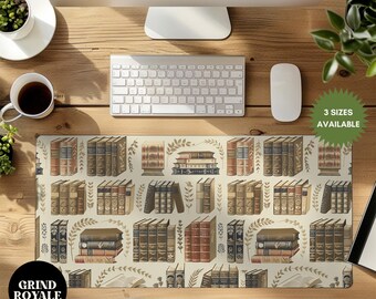 Book Lover Desk Mat, Light Academia Desk Mat, Gamer Desk Mat, Gaming Desk Mat, Large Desk Mat, Desk Accessories, Cute Desk Accessories