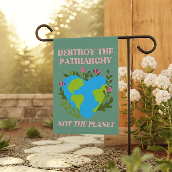 Save the Planet Garden Flag, Summer Garden Flag, Feminist Garden Flag, Spring Garden Flag, Gifts for Gardeners,Porch Flag, Liberal Flag