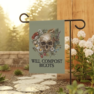 Anti-Racism Garden Flag, Anti MAGA Garden Sign, Democrat Garden Flags, Political Yard Flag, Feminist Flag, Progressive Flags, Liberal