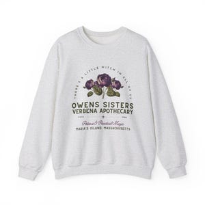 Owens Sisters Apothecary Witch Shirt, Cute Fall Sweatshirt, Witchy Woman Gifts, Witch Gift, 90s Witch Movies, Gifts for Geeks Ash