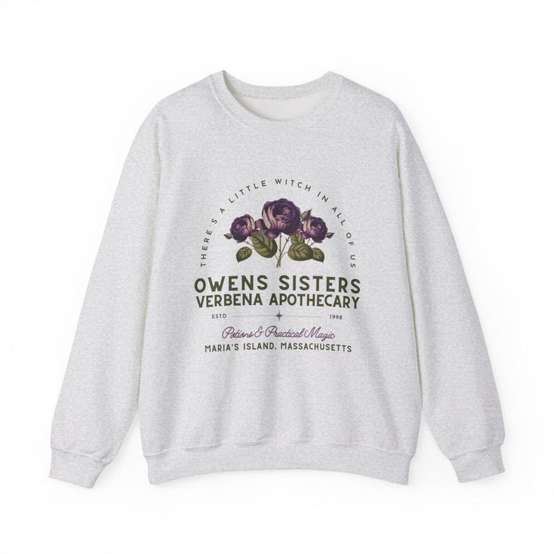 Owens Sisters Apothecary Witch Shirt, Cute Fall Sweatshirt, Witchy Woman Gifts, Witch Gift, 90s Witch Movies, Gifts for Geeks Ash