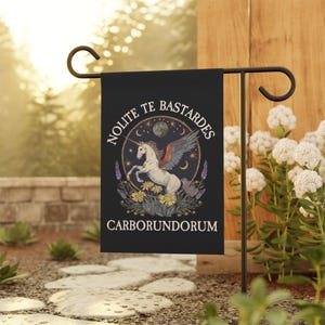 Nolite Te Bastardes Carborundorum Garden Flag, Feminist Garden Sign, Democrat Flags, Political Yard Flag, Progressive Flags, Liberal Flag