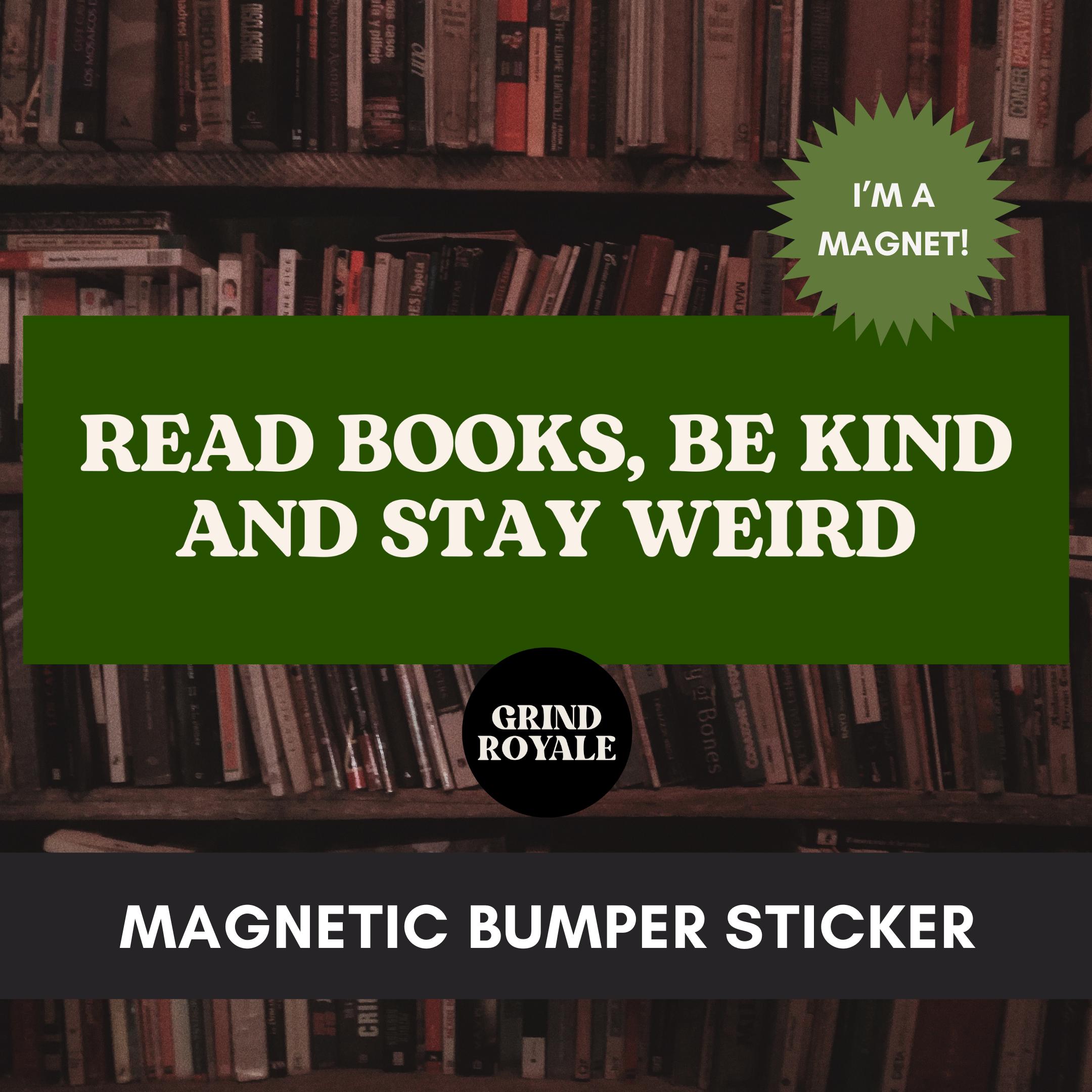 Reader Bumper Sticker, Funny Car Magnet, Bumper Sticker, Gifts For Geeks, Book Sticker, Read Banned Books,Gifts for Readers, Weirdcore