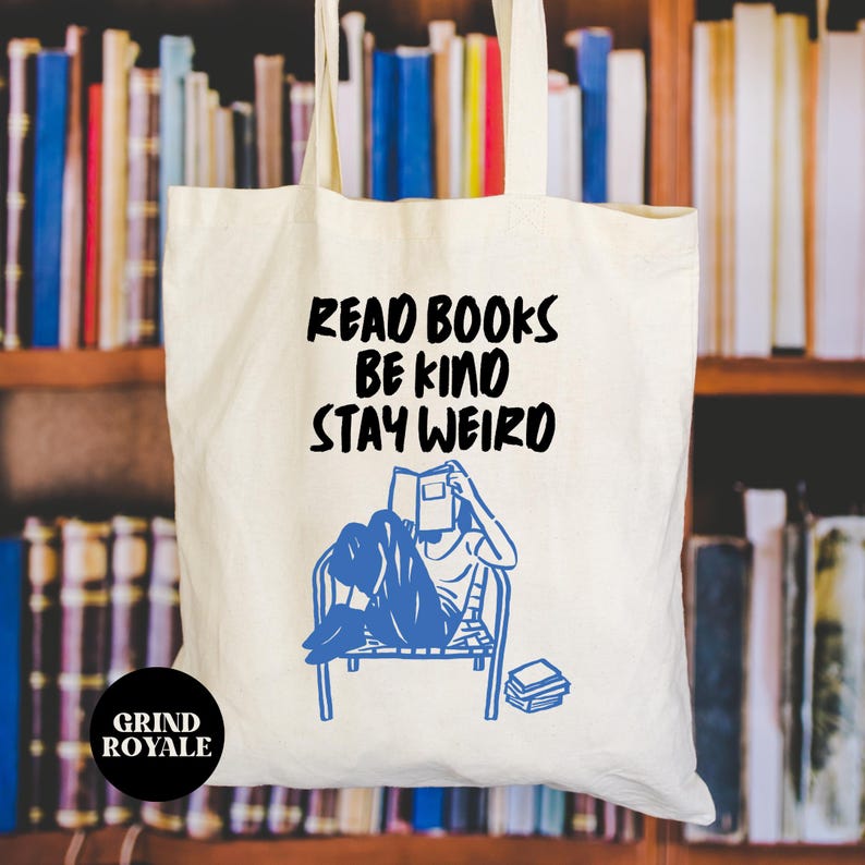 Book Lover Tote Bag, Bookish Tote Bag, School Tote Bag, Bookworm, Library Tote, Gifts for Readers, Romantasy, Book Addict, Book Club image 1