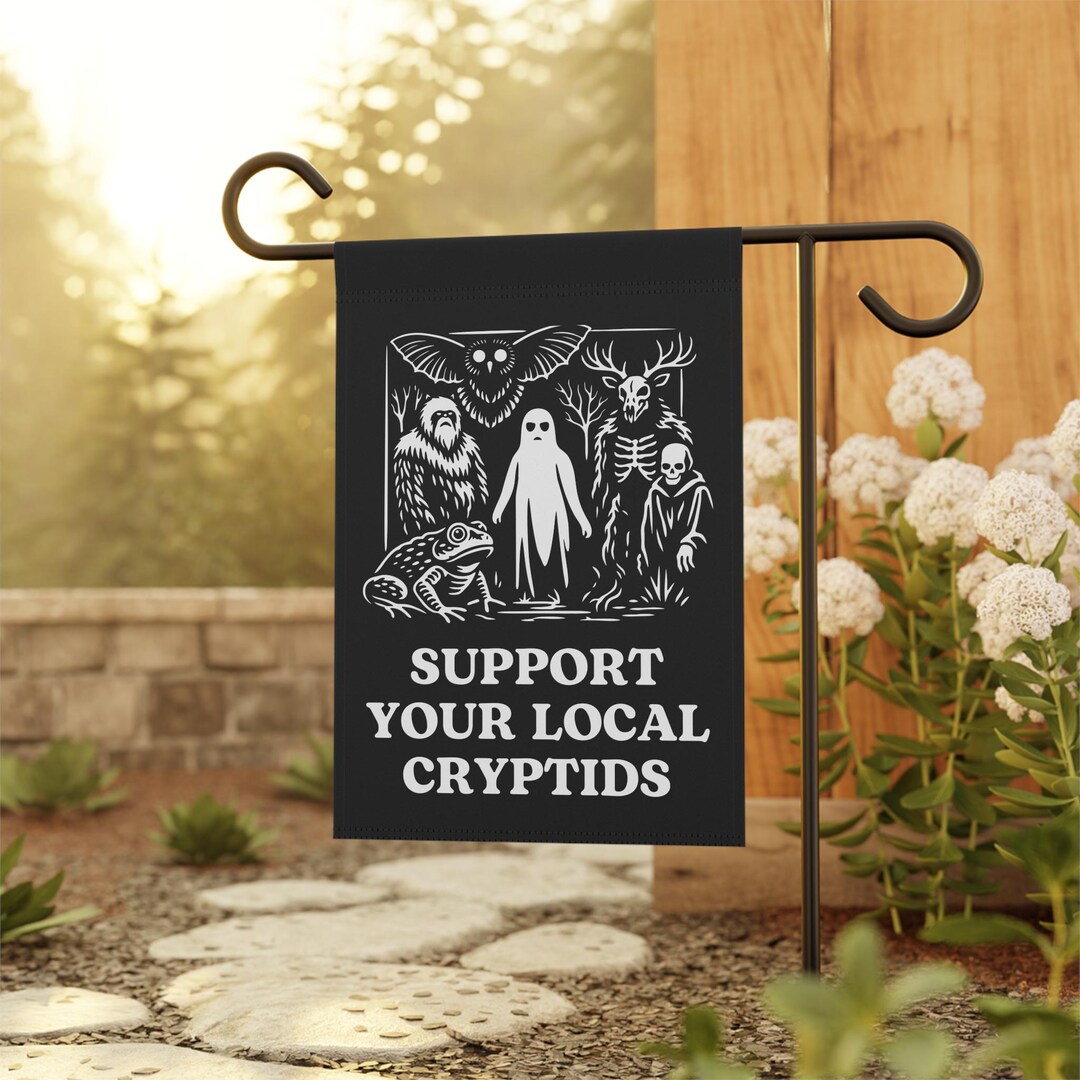 Cryptid Flags Support Local Cryptids Garden Flag, Cryptid Gifts, Housewarming Gift ...