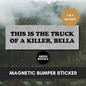 Funny Vampire Bumper Car Magnet, Funny Truck Bumper Sticker, Cool Bumper Sticker, Unhinged Stickers,Goth Sticker, Romantasy