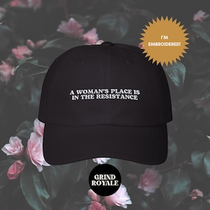 Embroidered Feminist Dad Cap, Equality Advocate Gift, Women&#39;s Rights Hat, Women&#39;s Empowerment, Social Activist Hat, Mom Hat, Feminist Gift