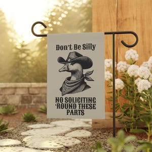 No Soliciting Garden Flag, Go Away Garden Flag, Funny Yard Flag, Floral Garden Flag, Gift For Gardeners, No Solicitors Sign, Yard Sign