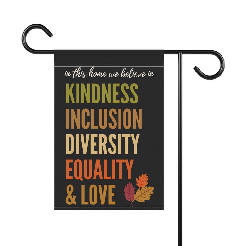 Fall Kindness Garden Flag, Autumn Garden Flag,Thanksgiving House Banner,Fall Yard Flag, Fall Garden Flag,Fall Garden Decor,Liberal Yard Flag image 4