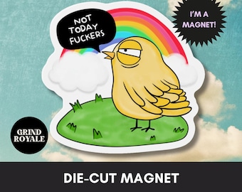 Dark Humor Funny Cute Die Cut Magnet, Car Magnet, Millennial Gist, Sarcastic Gifts, Anxiety Sticker Magnet,Elder Emo, Gen Z Stickers, Resist
