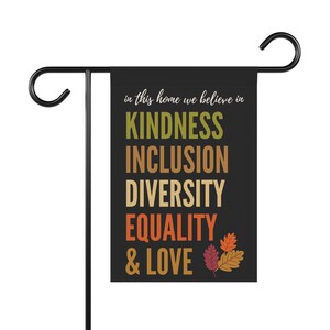 Fall Kindness Garden Flag, Autumn Garden Flag,Thanksgiving House Banner,Fall Yard Flag, Fall Garden Flag,Fall Garden Decor,Liberal Yard Flag image 3