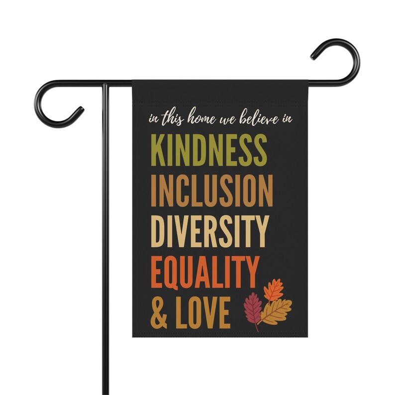 Fall Kindness Garden Flag, Autumn Garden Flag,Thanksgiving House Banner,Fall Yard Flag, Fall Garden Flag,Fall Garden Decor,Liberal Yard Flag image 3