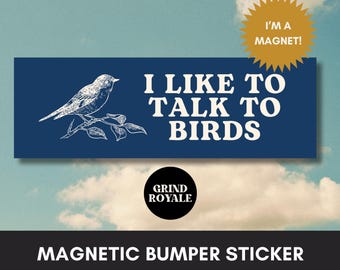 Bird Lover Birdwatcher Bumper Sticker Magnet, Birdwatcher Sticker, Birdwatcher Gift, Cool Bumper Sticker, Funny Bumper Sticker