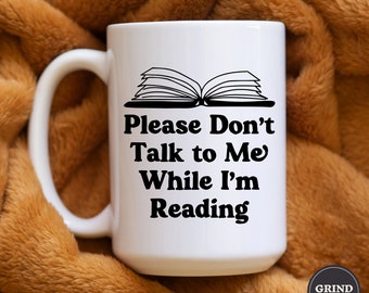 Don't Talk to Me Lesebecher, Buch-Liebhaber-Geschenk, Bibliothekar Kaffeebecher, Buch-Liebhaber, Buchclub-Geschenke, Lesebecher, Buchgeschenk, Goth-Becher